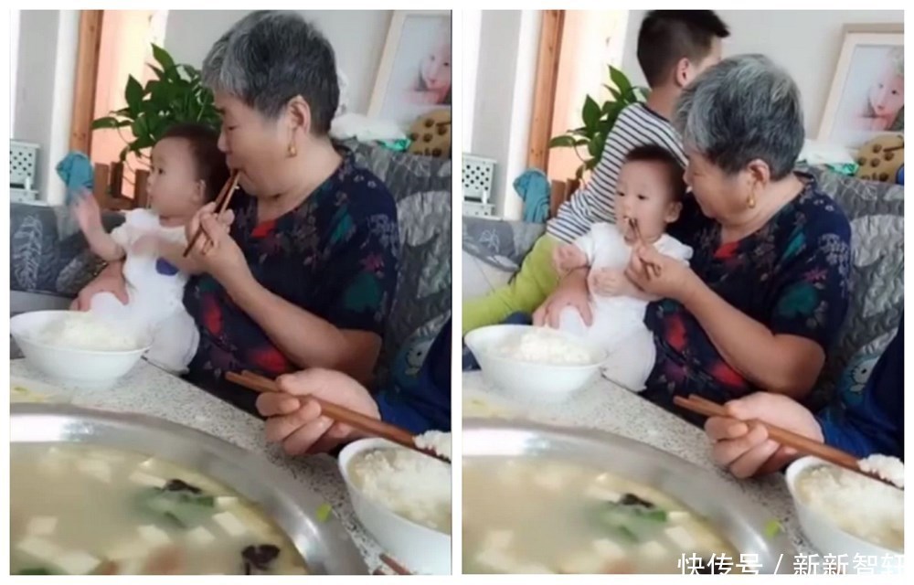 奶奶|“要不都给孩子吃”,农村奶奶带娃吃酒席,“抢猪蹄”举动遭白眼