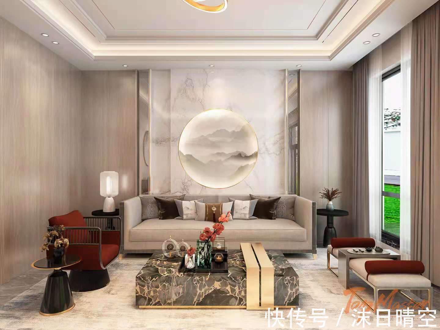 雍景湾|【鲁班装饰】雍景湾423㎡新中式,沉浸偏爱