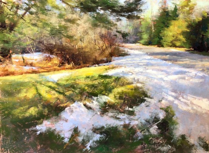 阿奎尔$美国艺术家阿奎尔柔和的风景油画,画里充满了阳光温馨美好(二)