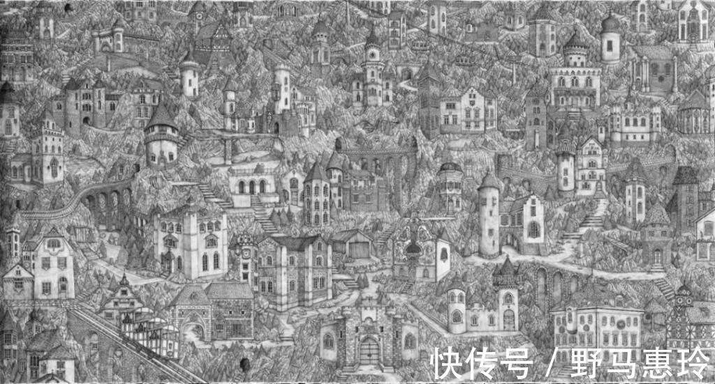 景观#一幅画用掉上百支笔,看到最后成果这么震撼,也就不觉得心疼了