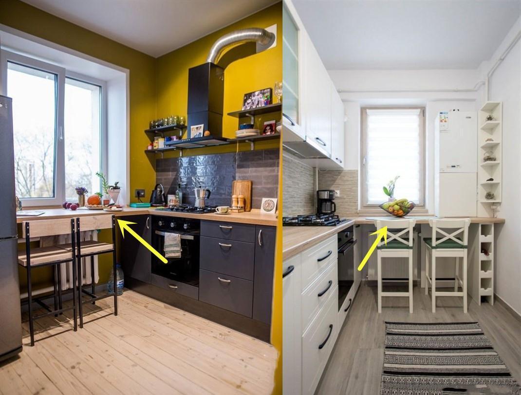 窗台桌|窗台边空着别浪费,延伸10cm宽做窗台桌,5种设计白白多个吧台区