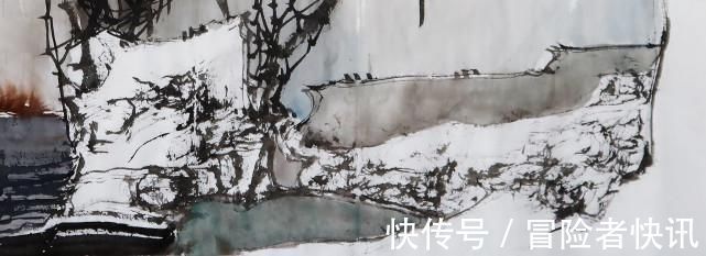 爱竹@鉴赏:韦智杰原创作品《竹石图》,笔力遒劲,意蕴悠长