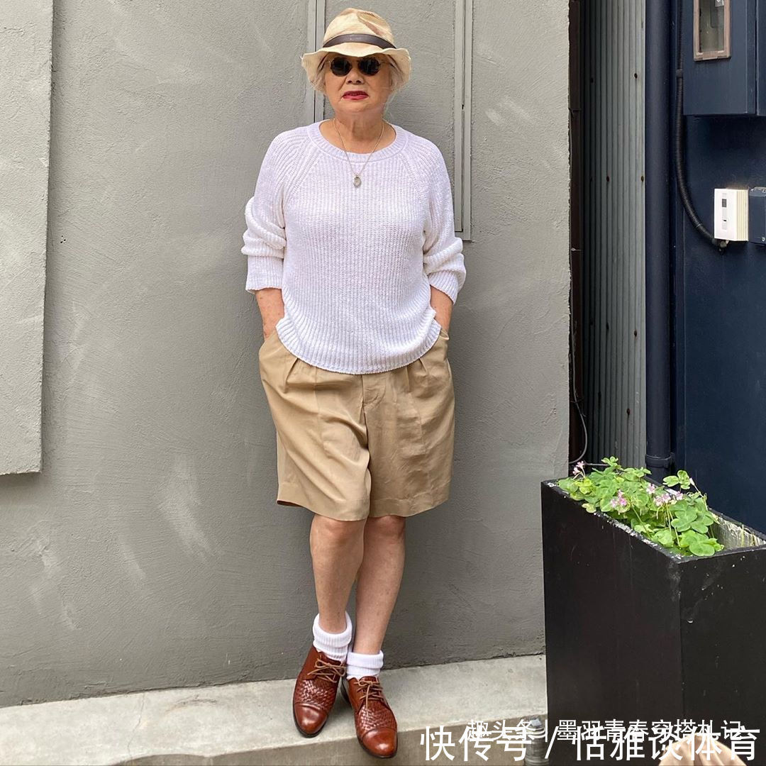 亮色系|日本82岁奶奶火了,身材发福但穿衣简约时髦,网友:比穿旗袍好