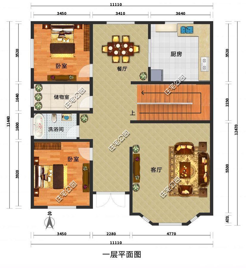 占地尺寸|2022年回农村建房，看看这3套经典户型，照着建绝对错不了