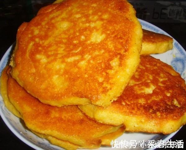 玉米面煎饼|玉米面最好吃的做法，不用加1滴水，不蒸不煮不油炸也很香