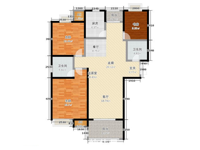 饰面|128平木饰面与卡其色元素搭配,色调既层次分明、又不失稳重