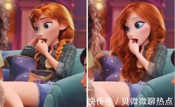 萌感|给冰雪奇缘女主开“美颜”如何本来小清新,这下变“俗颜”了!