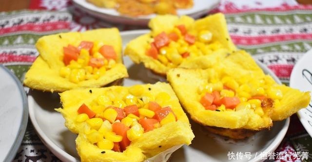 面包片别直接吃了,加点蔬菜和鸡蛋,香脆可口,连吃三天都不够