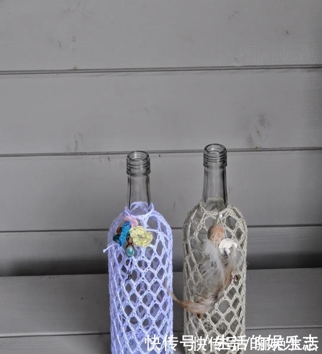给普通的废旧玻璃瓶穿件衣服，颜值翻番！DIY变废为宝手工制作！