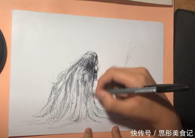 作画|美术生作画来发泄情绪，开始：这是啥，成画后：空气突然安静了