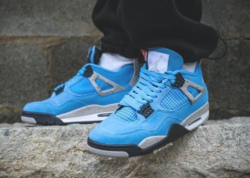 今年三月发售！Air Jordan 4 “ University Blue ” 上脚绝美！