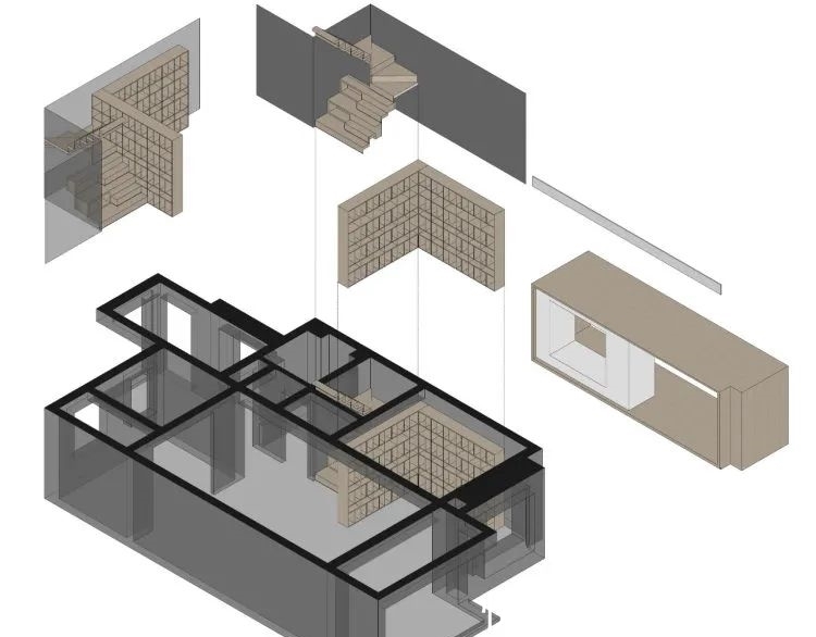 复式|家中的「图书馆」,172㎡复式包容万千