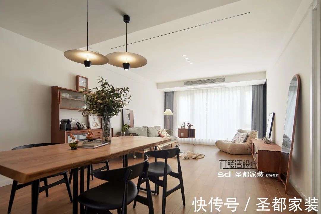 原木|116㎡开放式布局家装，原木北欧风装修治愈现代繁忙的心灵
