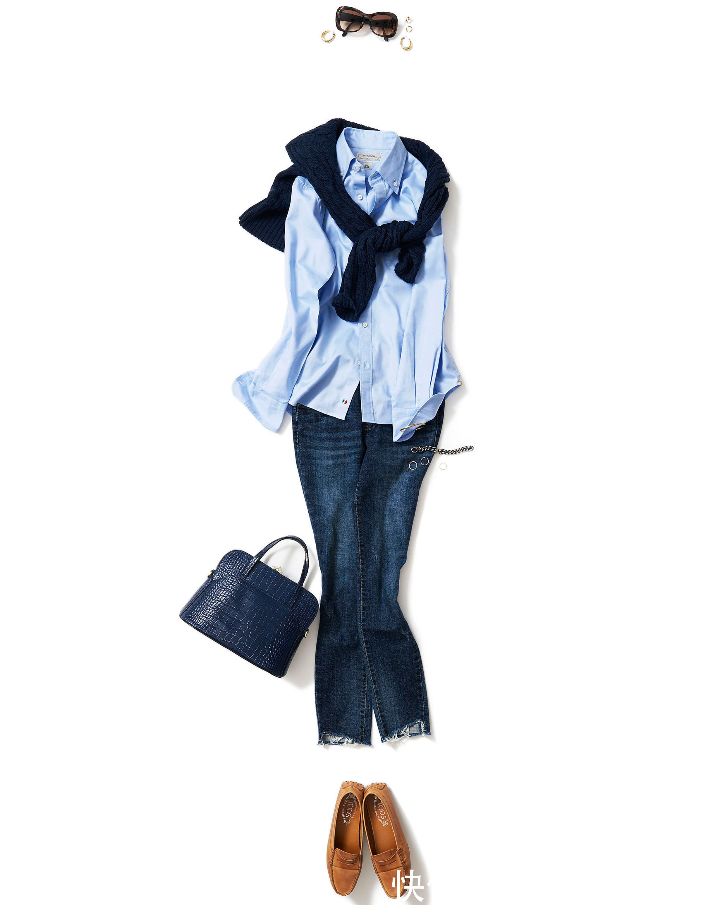 针织衫 春天穿衬衫时,请这样搭!4种高级“穿搭配色”方案,每套都完美