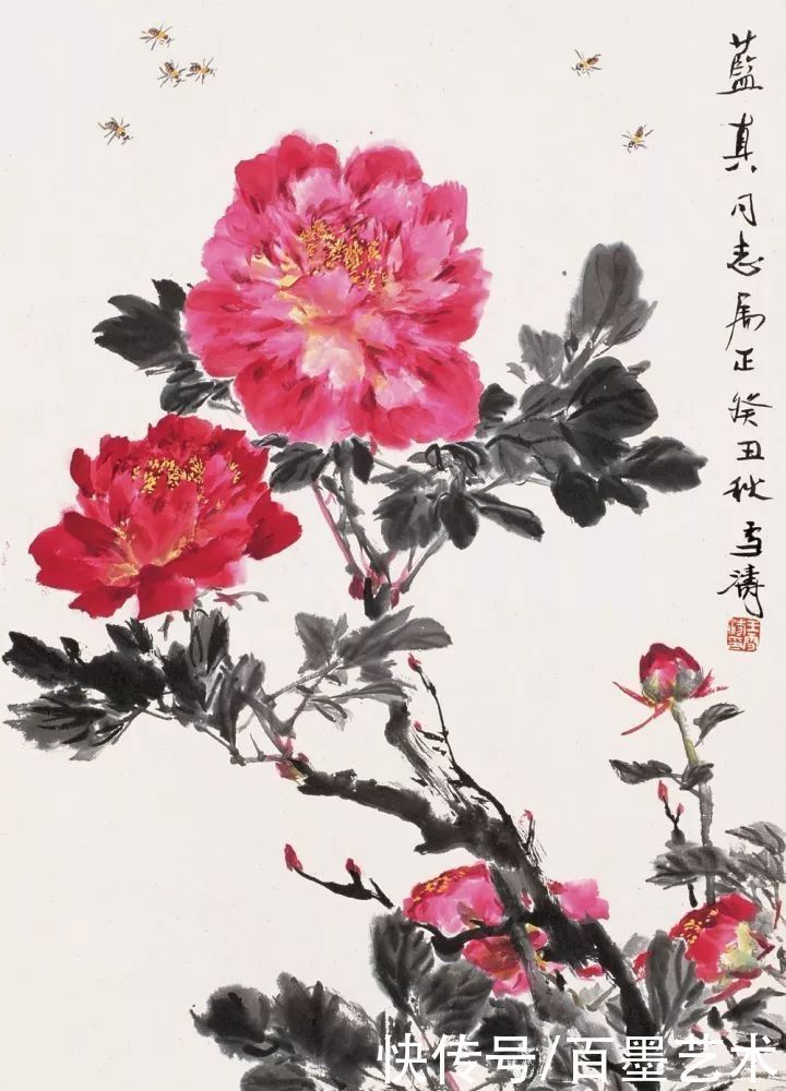 小写意|唯有牡丹真国色！小写意牡丹画150幅，美醉了