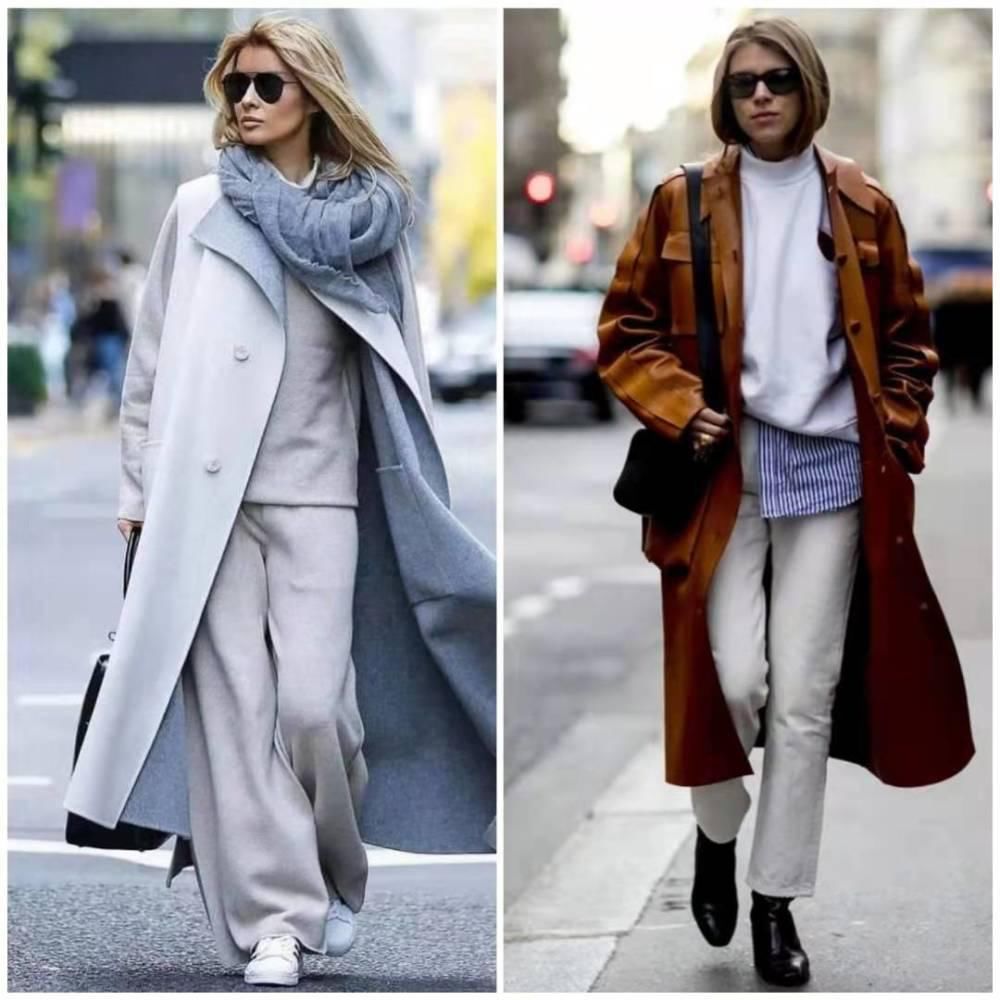 冬天要时髦，大衣+卫衣这样穿，时尚减龄又舒适，太值得借鉴了