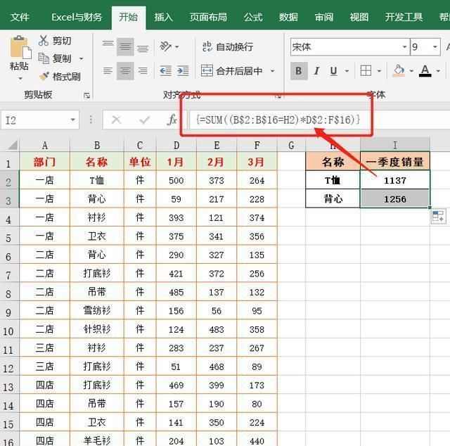 Excel|12个公式解决Excel中按条件多列数据求和，掌握两、三个就够用了