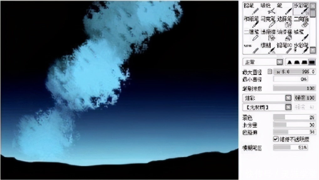 新手|板绘新手怎么画银河?简单粗暴银河画法教程!有手就会系列!