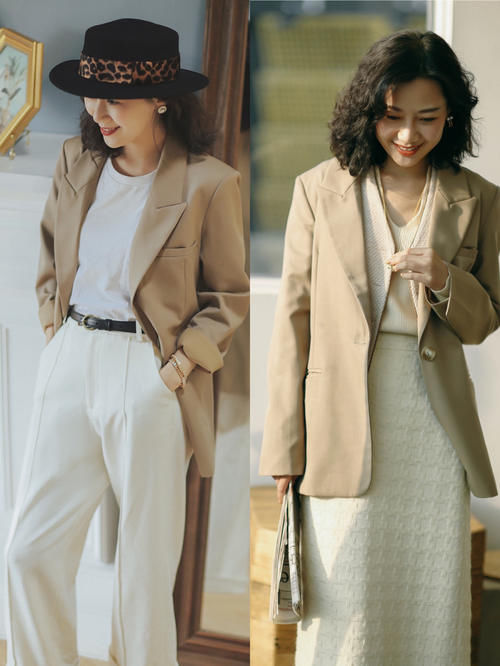 40＋女人穿西装不要总“一身黑”，试试这几种颜色，高级又优雅