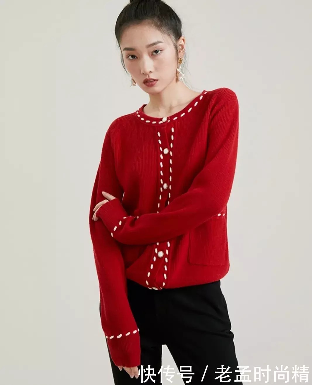 过年穿搭早知道: 红毛衣