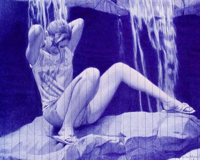 艺术@大神级的圆珠笔画:艺术家纳森·洛伦扎纳的作品