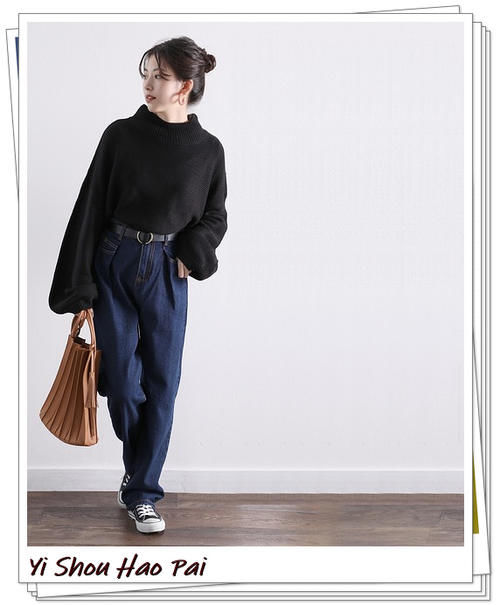 简单经典,休闲时尚!牛仔裤+针织衫的20种流行轻熟搭配示例