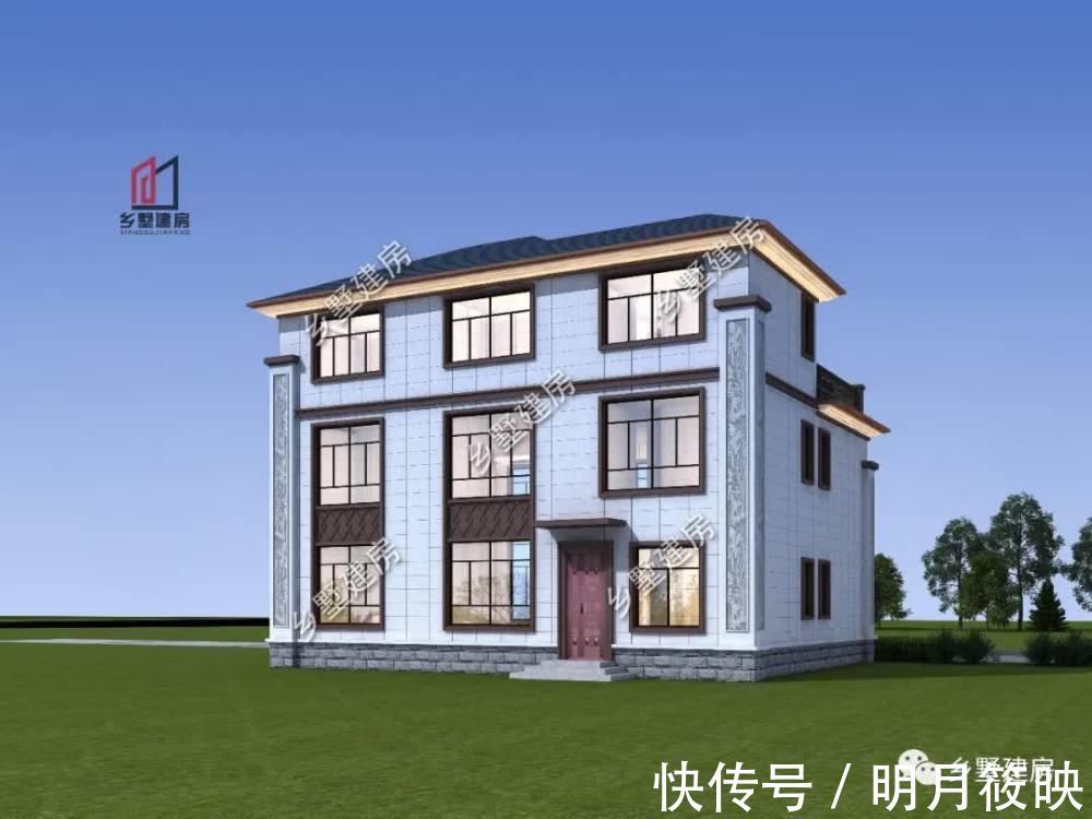 平面图|适合农村的好户型,西体中装,精美实用,回乡建一栋,全家都能住