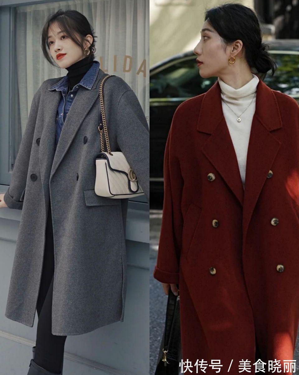 印花 今年,突然火了一种搭配:“大衣+高领衫”!看着时髦穿着还保暖