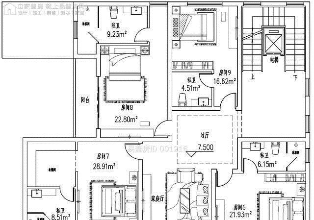 平面|农村盖房单单主体就花费百万,4层带地下室,10卧室这得住多少人