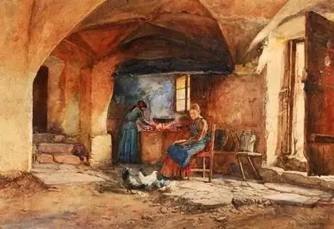 爱雨果!奥地利艺术大师,爱雨果·查勒蒙特的油画作品很清新自然!