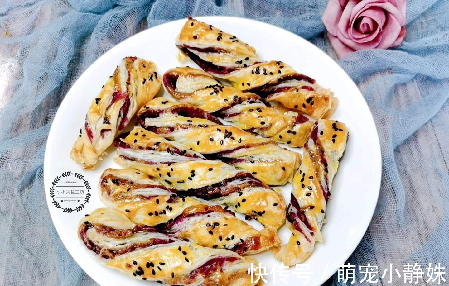 紫薯|2个紫薯2张手抓饼，教你做美味紫薯卷，无水无油，香甜酥脆真好吃