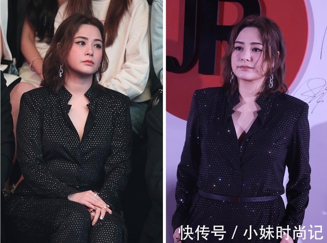 服饰|阿娇真的胖好多,不过穿黑色连体衣还挺有型,看起来气势很强