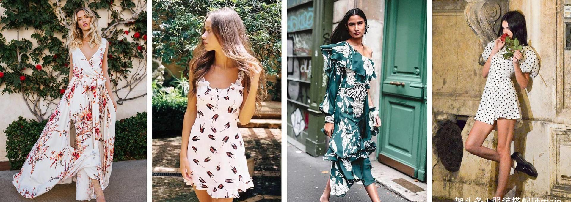 搞定|印花连衣裙+外套,5款造型搞定空调屋穿搭,时髦温度两手抓