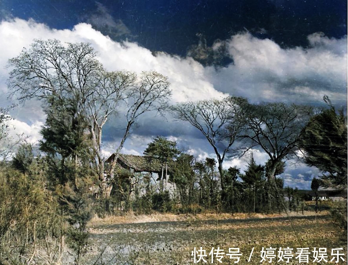 老照片|老照片：1944年的昆明寻甸羊街附近，如诗如画古乡村风情