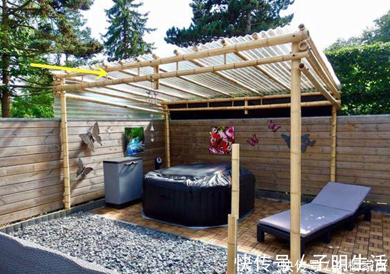 竹子|要是你也有个院子,那就这样设计砍几根竹子撑起一个廊架,闲适