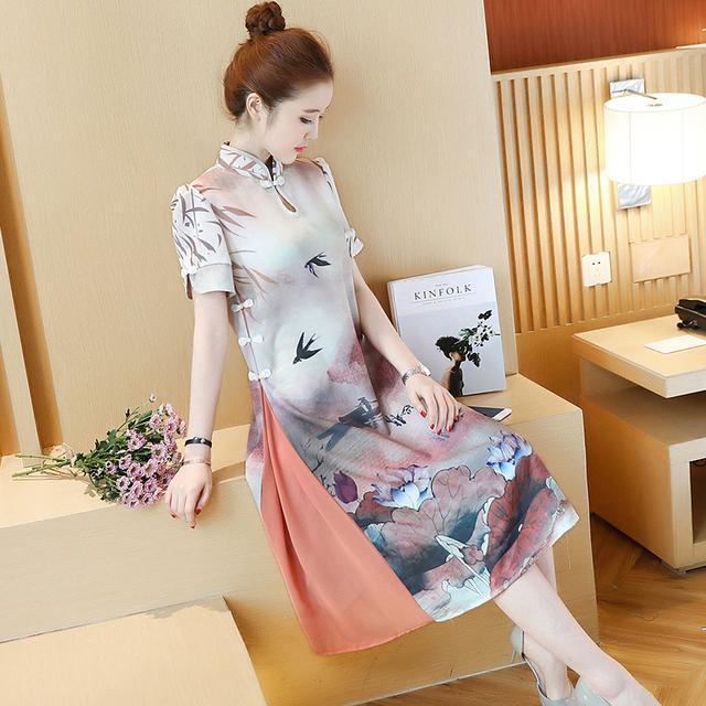 桑蚕丝|今年的改良版真丝旗袍裙好火啊,款款优雅高贵有质感