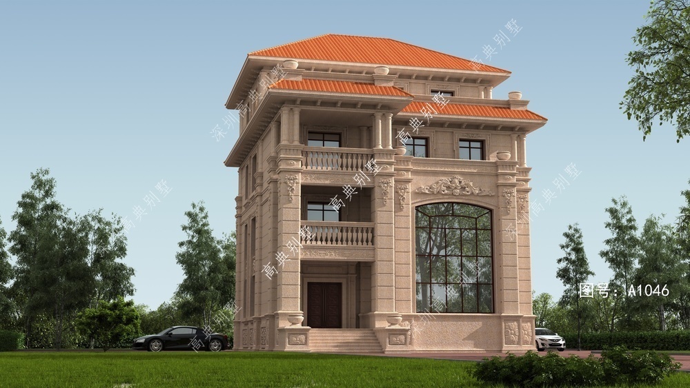 自建房|这款四层欧式自建房,就被称之为别墅,漂亮大方。