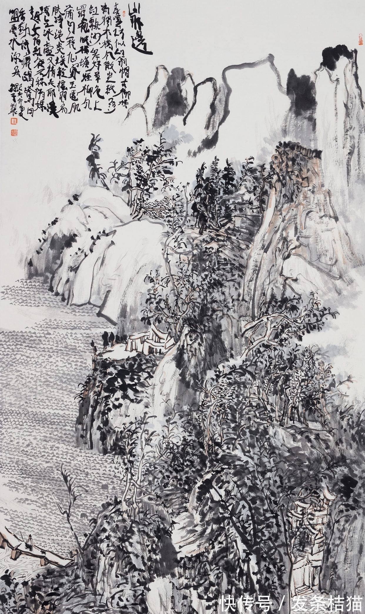 党持纲&「直击书画」党持纲的山水画,自然而然,无所束缚