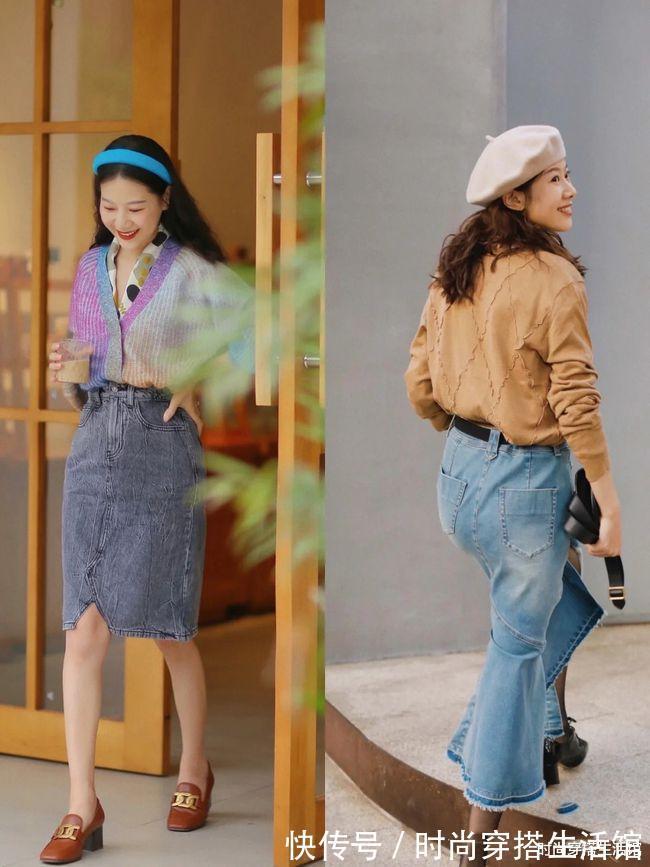 搭配|今秋火了一种穿搭:叫“针织衫+半裙”,显瘦又高级,谁穿谁好看