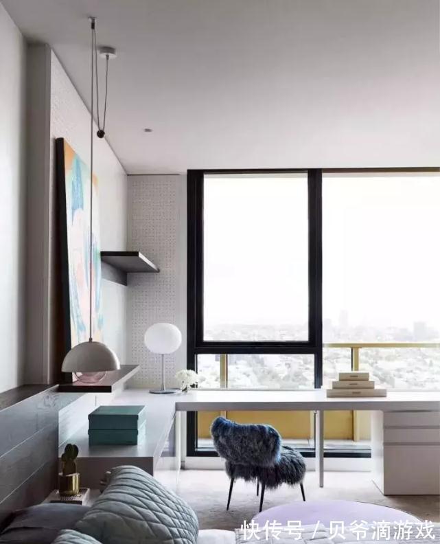 飘窗|不用专门预留书房了,这种卧室书房一体的设计最实用!