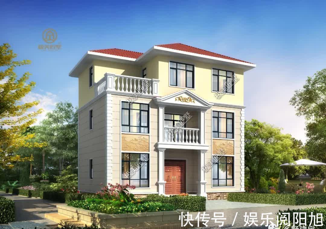 外墙|建房喜欢清新淡雅的,就选这栋了,效果出人意料