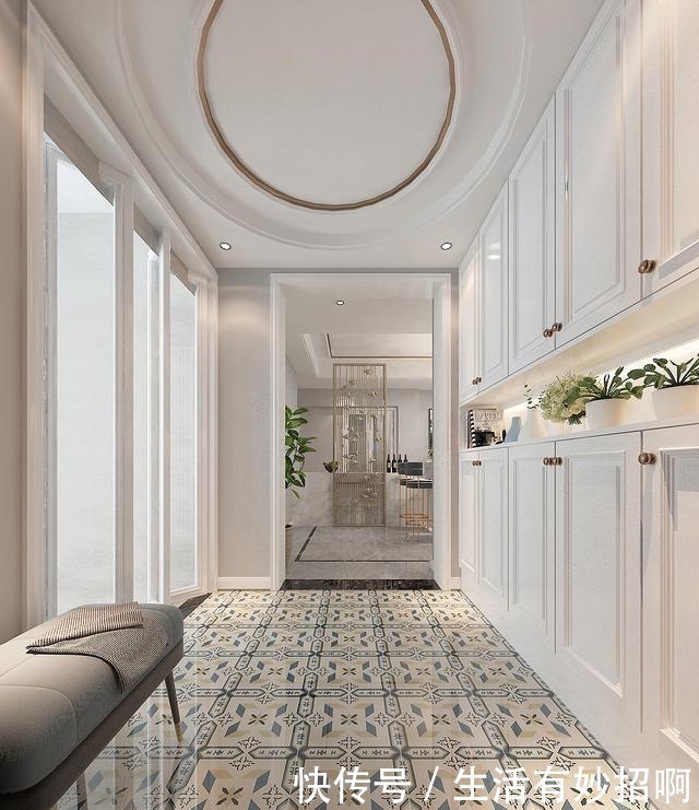 玄关|123平米现代轻奢风格,这应该是所有女性都喜欢的装修了!