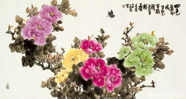 小写意|唯有牡丹真国色!小写意牡丹画150幅,美醉了