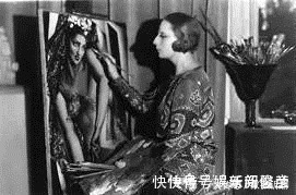 叔母$开绿色布加迪的自画像:奢华与美貌的极致,一生放荡不羁的女画家