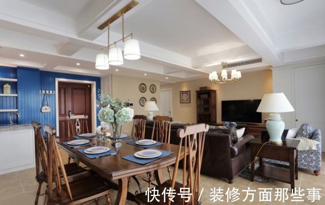 家具|165平美式风四居室,开放舒展,以求最大化通透视觉