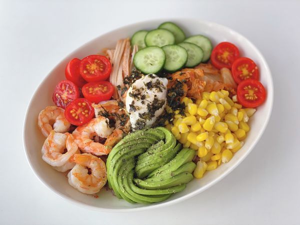 蟹柳|牛油果虾仁波奇饭