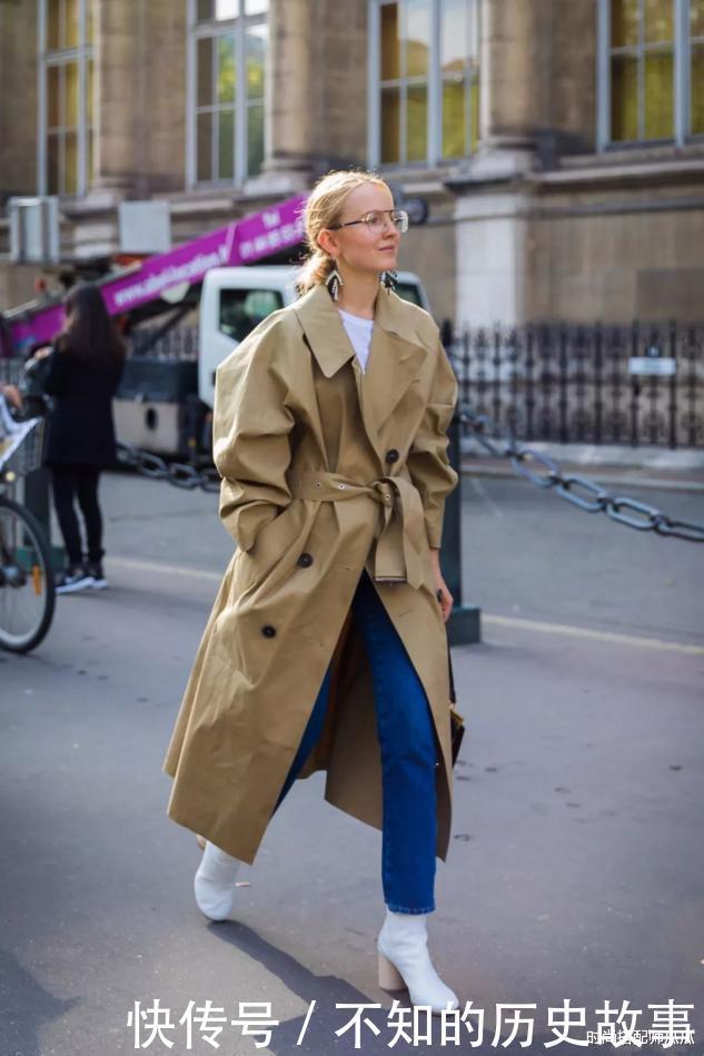卫衣要让位了,今年流行这件“薄风衣”,配靴子连气质都变高级了