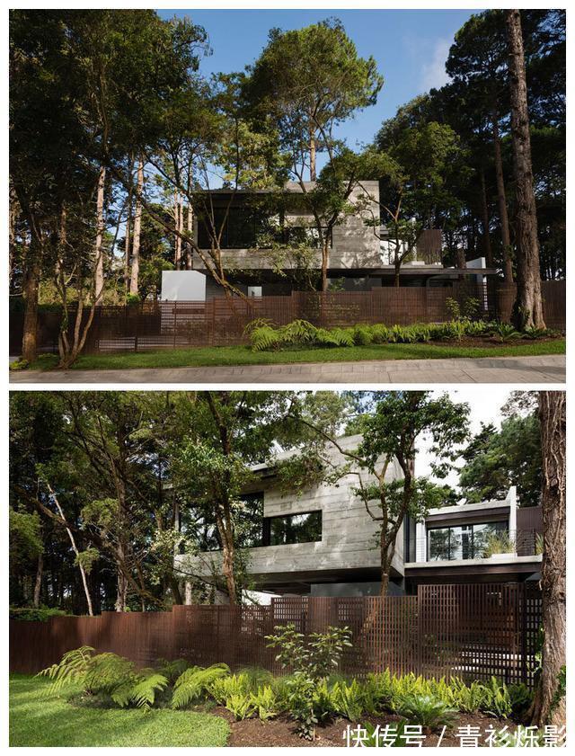 天花板|现代别墅装修设计，回归自然的林中别墅，也许这就是最后的归宿