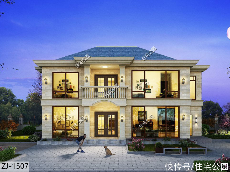 平面|分享10套带落地窗的别墅图，农村房子这么建，谁还稀罕去城里？