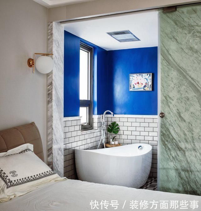 卫生间|99平欧式风三居室,亮黄菱形低碳给极简欧式碰撞出不一样的色彩